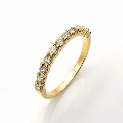 Bague Alliance or & diamants