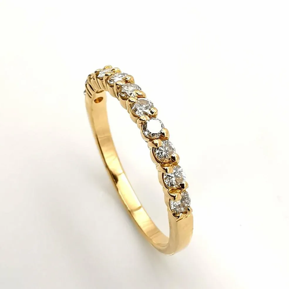 Bague Alliance or & diamants