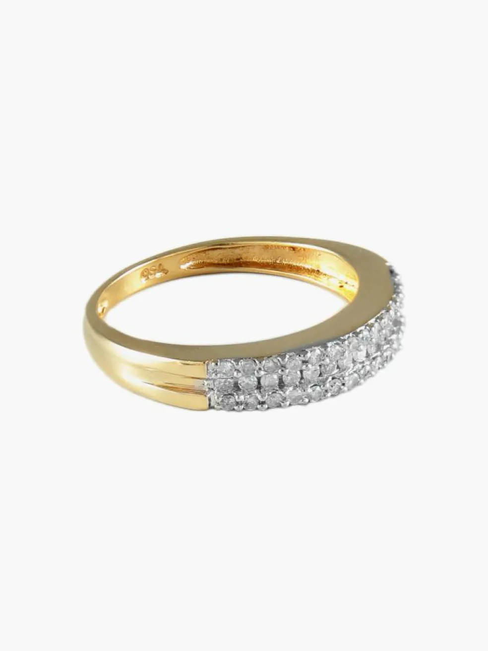 BAGUE ALLIANCE OR & DIAMANTS