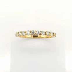 Bague Alliance or & diamants
