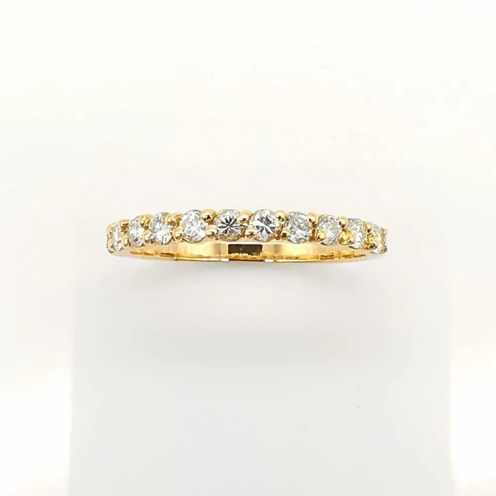 Bague Alliance or & diamants