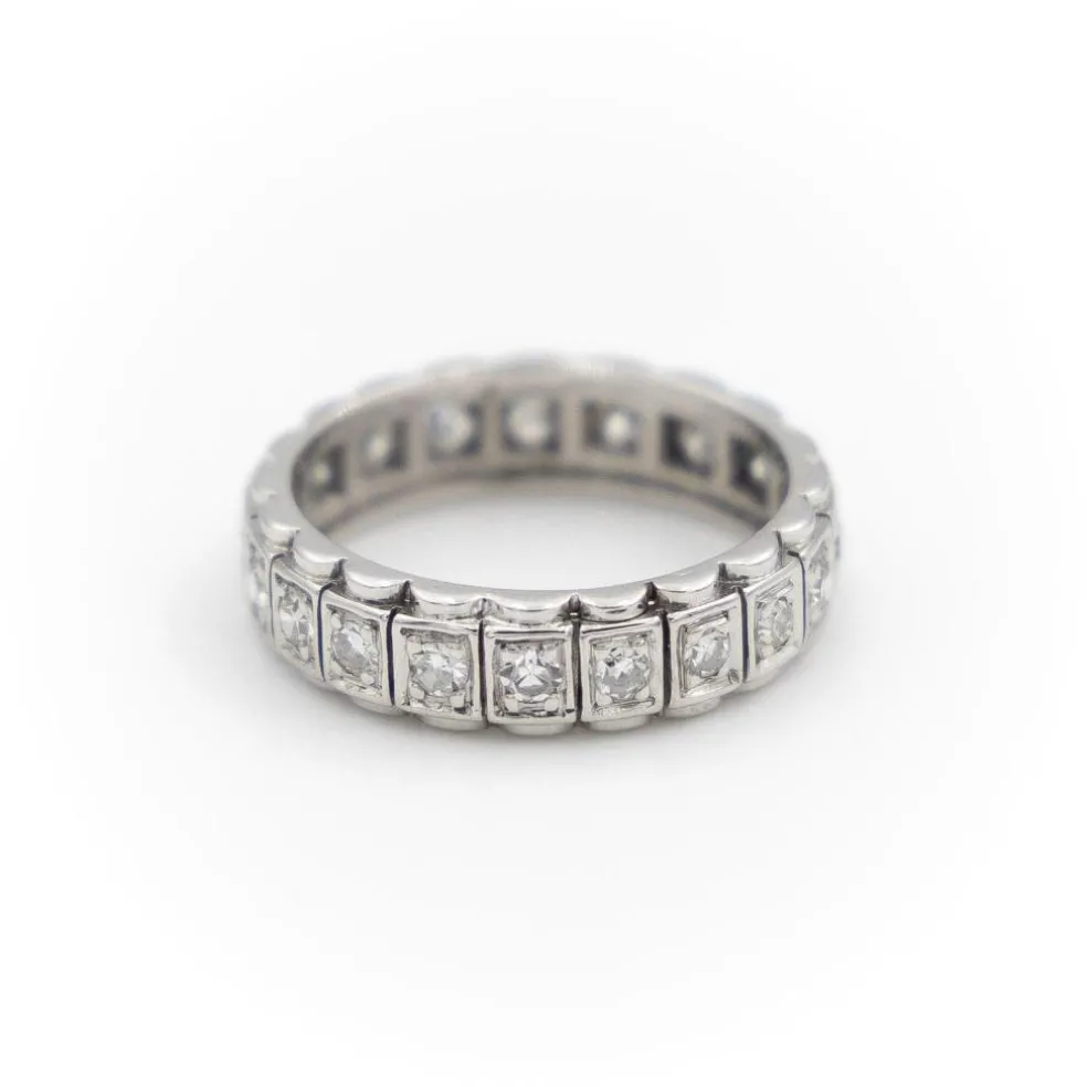 Bague Alliance Or blanc Diamant