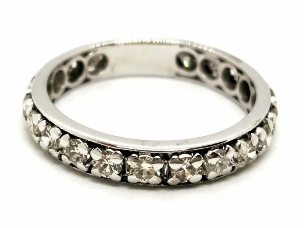 Bague Alliance Or blanc Diamant