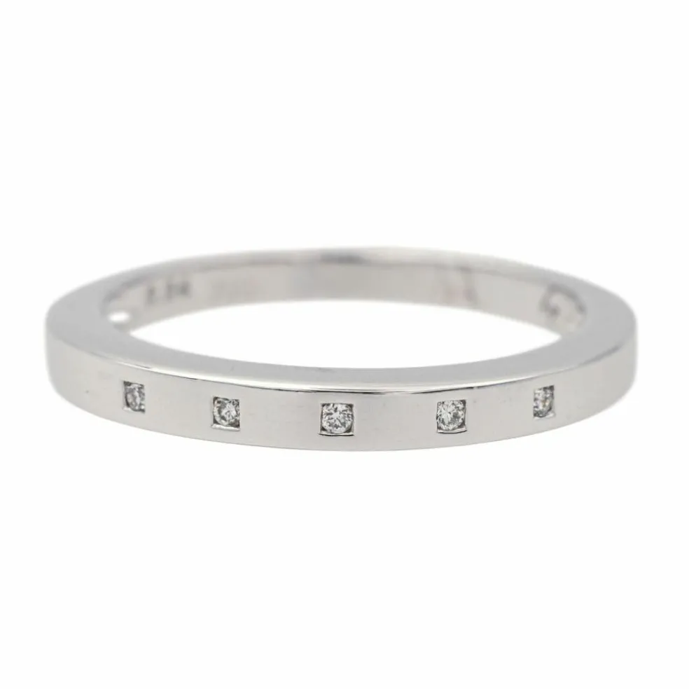 Bague Alliance Or blanc Diamant