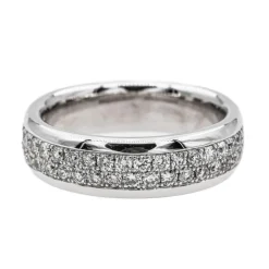 Bague Alliance Or blanc Diamant