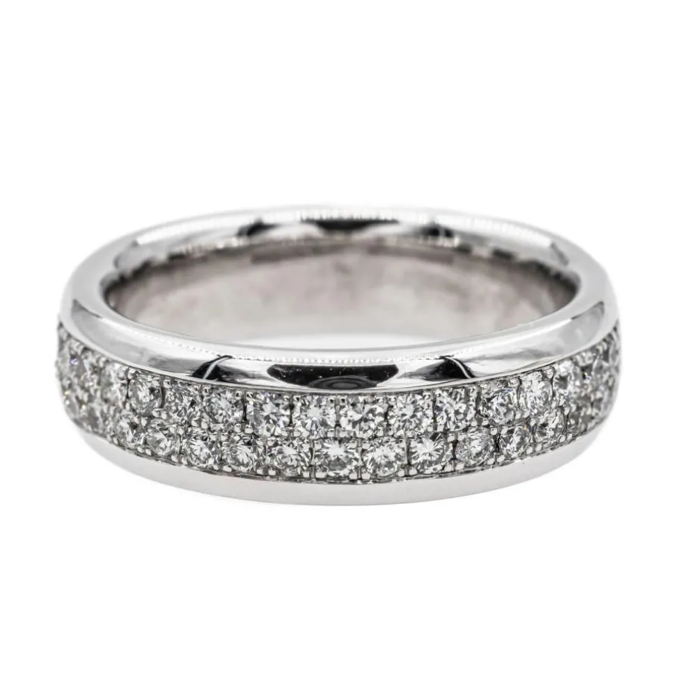 Bague Alliance Or blanc Diamant