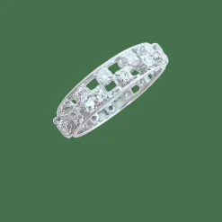 Bague Alliance or blanc diamants