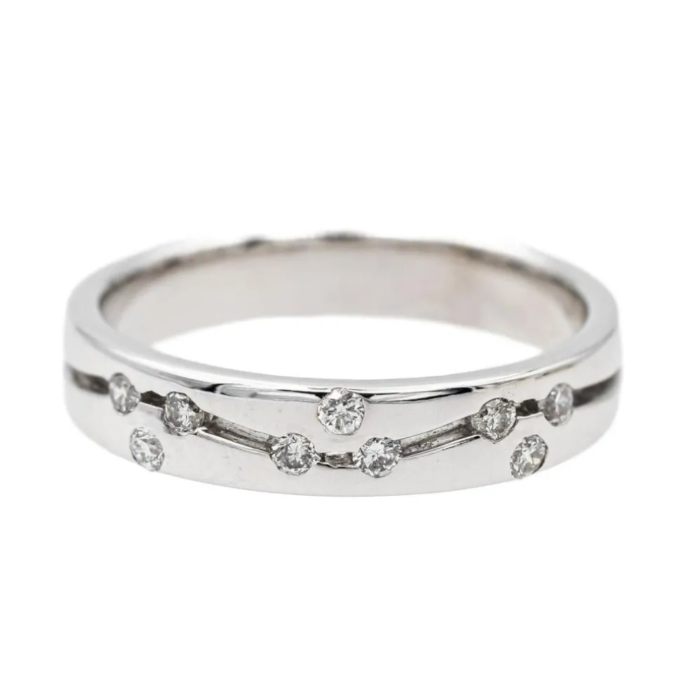 Bague Alliance Or blanc Diamant