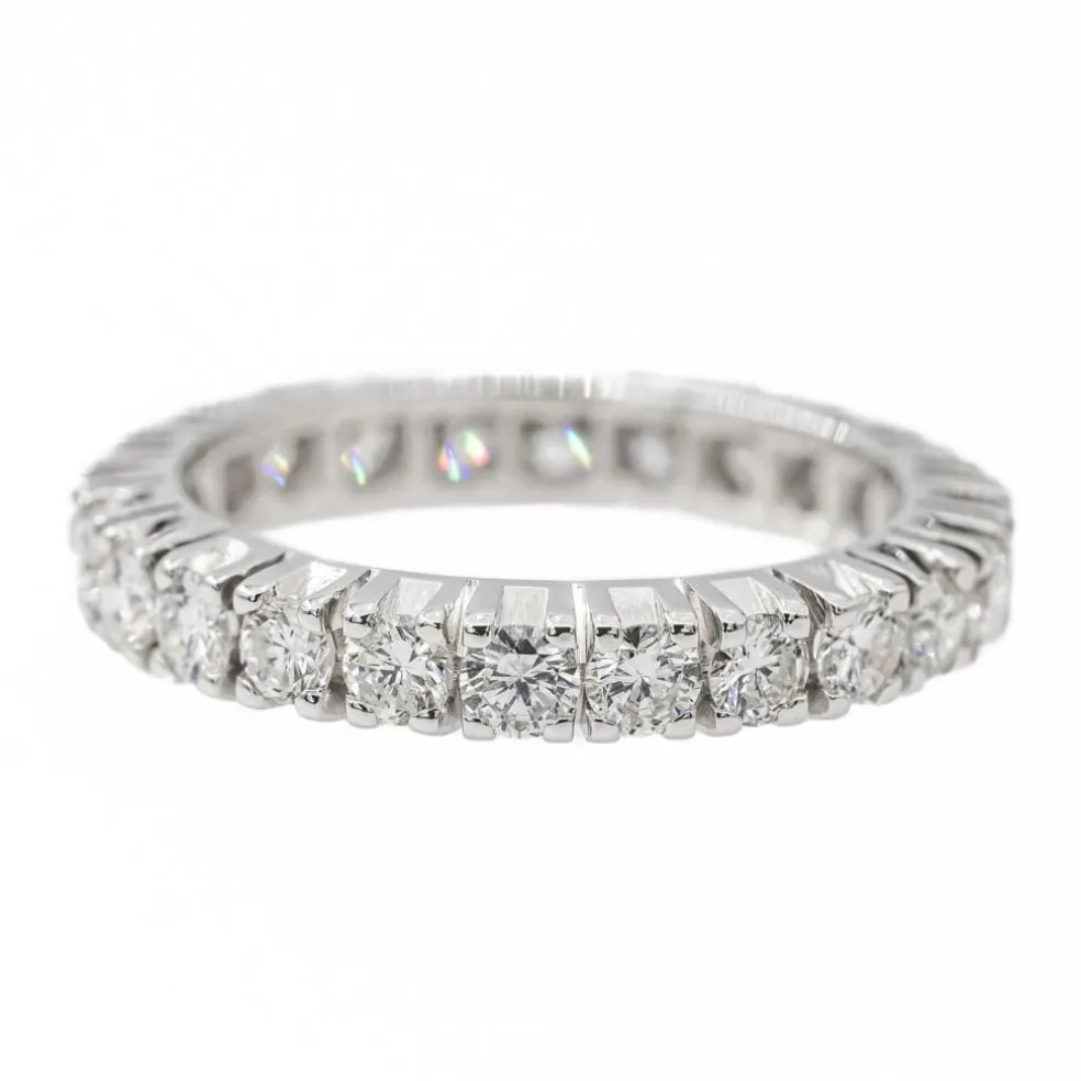 Bague Alliance Or blanc Diamant