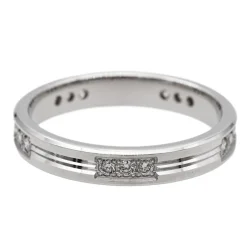Bague Alliance Or blanc Diamant