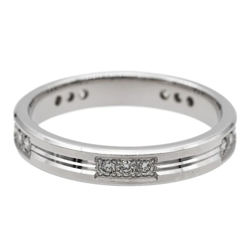 Bague Alliance Or blanc Diamant
