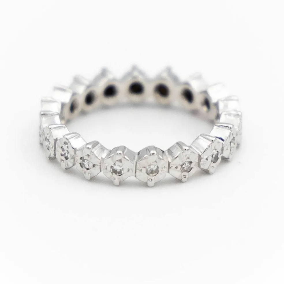 Bague Alliance Or blanc Diamant