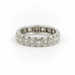 Bague Alliance Or blanc Diamant