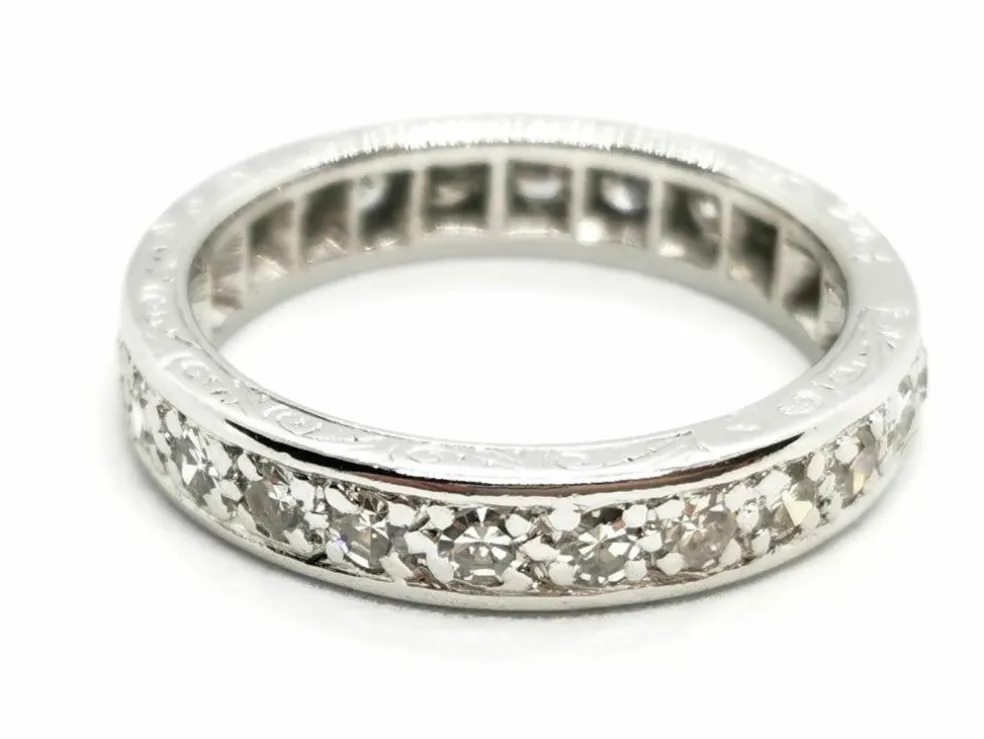 Bague Alliance Or blanc Diamant