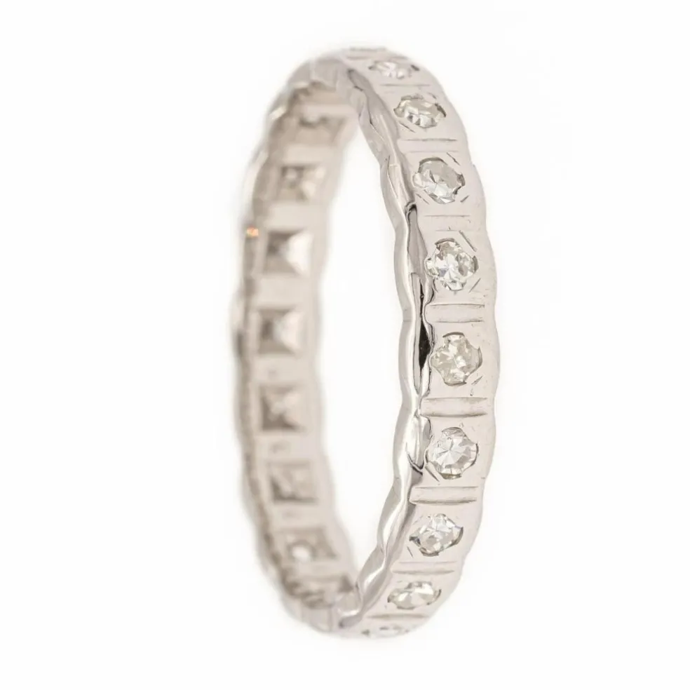 Bague Alliance Or blanc Diamant