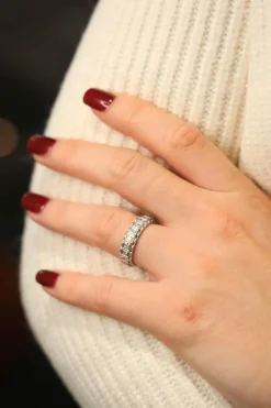 Bague Alliance Or blanc Diamant