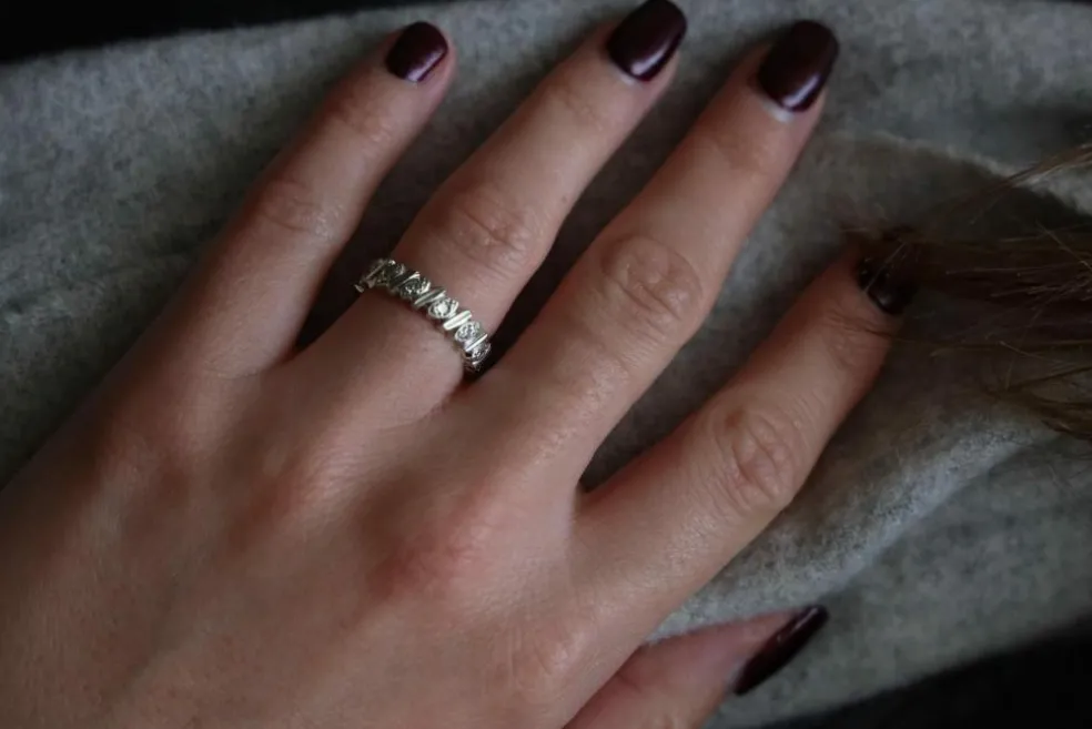 Bague Alliance Or blanc Diamant