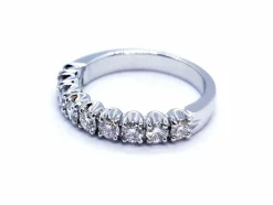 Bague Alliance Or blanc Diamant