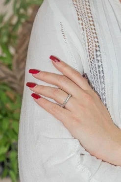 Bague Alliance Or blanc Diamant