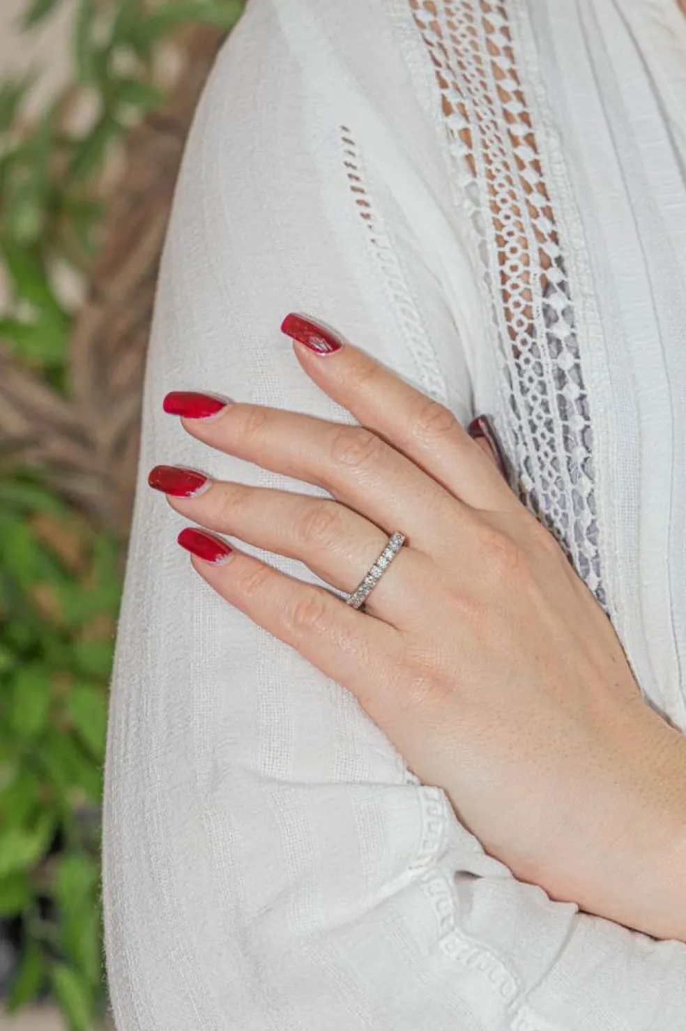 Bague Alliance Or blanc Diamant