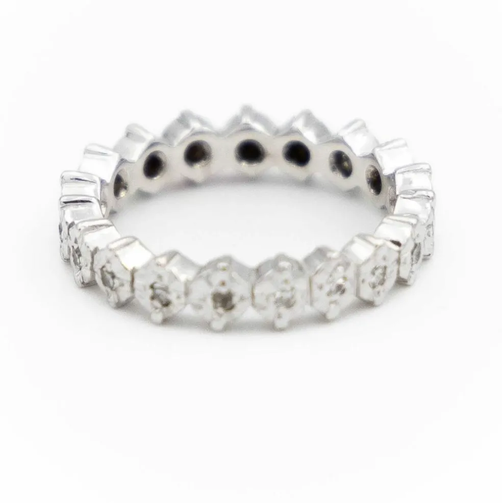 Bague Alliance Or blanc Diamant