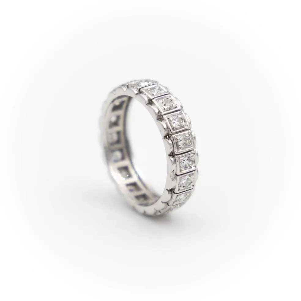 Bague Alliance Or blanc Diamant