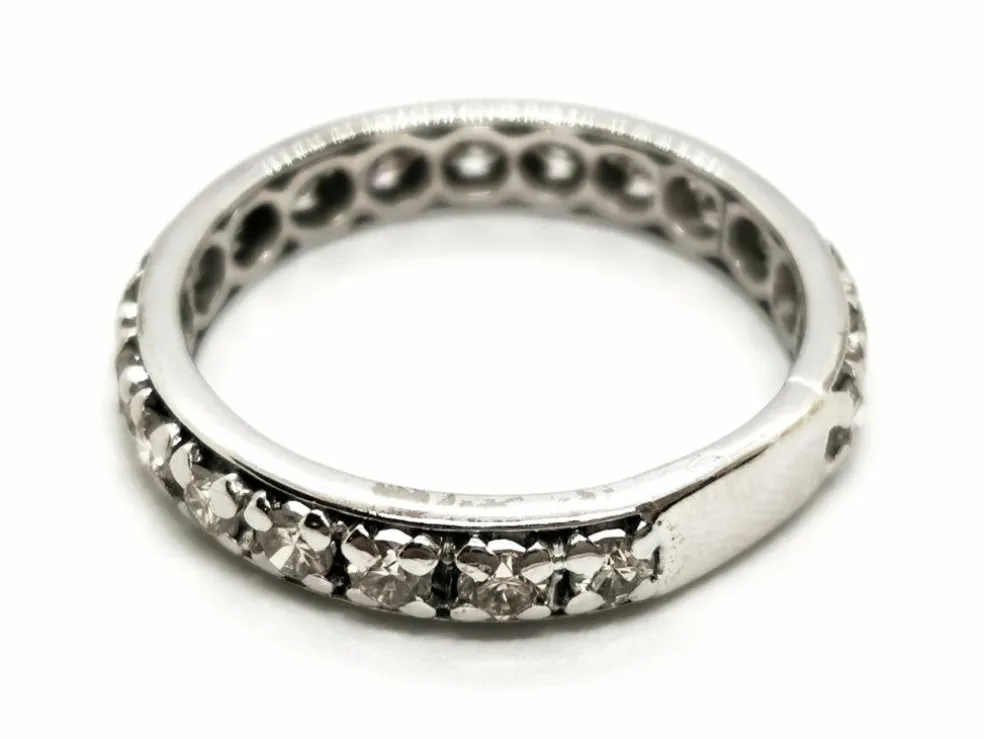 Bague Alliance Or blanc Diamant