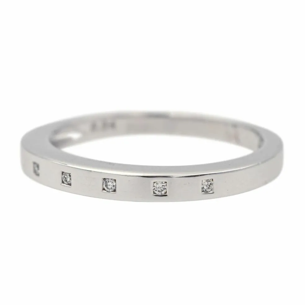 Bague Alliance Or blanc Diamant