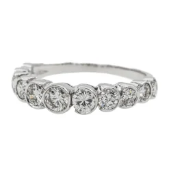 Bague Alliance Or blanc Diamant