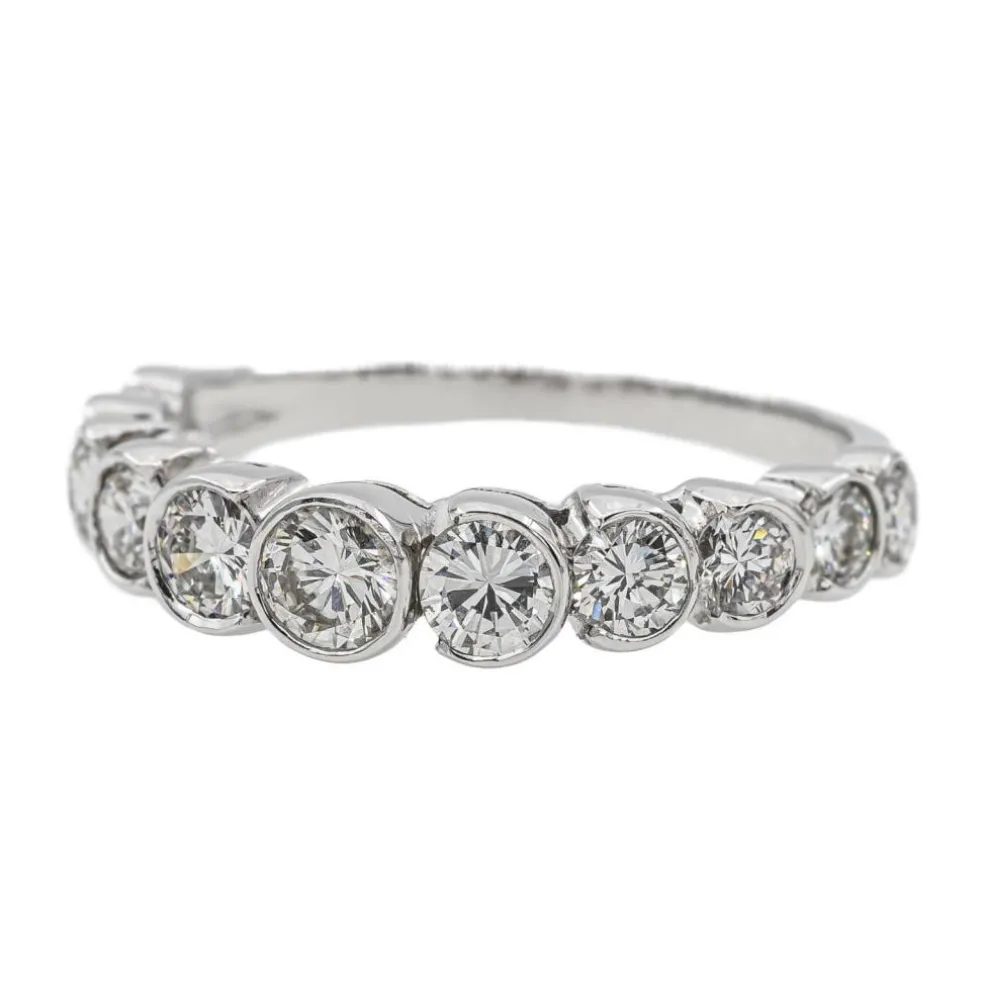 Bague Alliance Or blanc Diamant