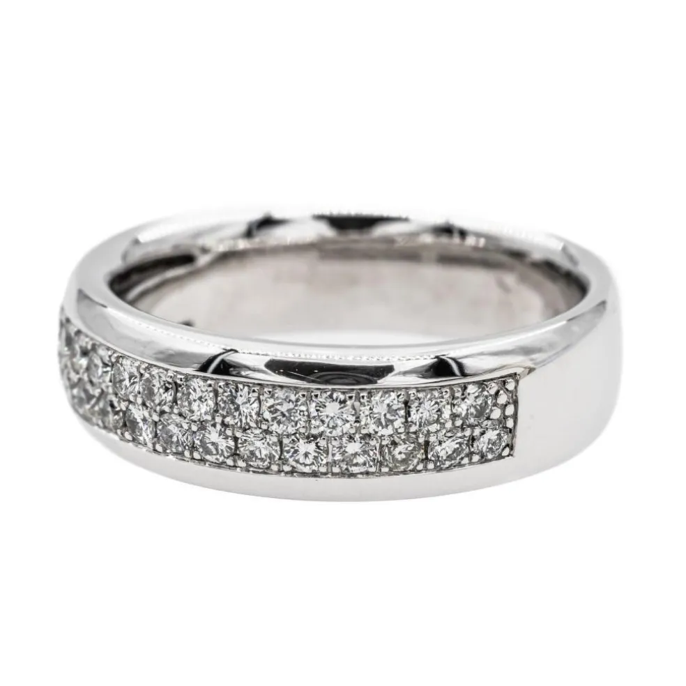 Bague Alliance Or blanc Diamant