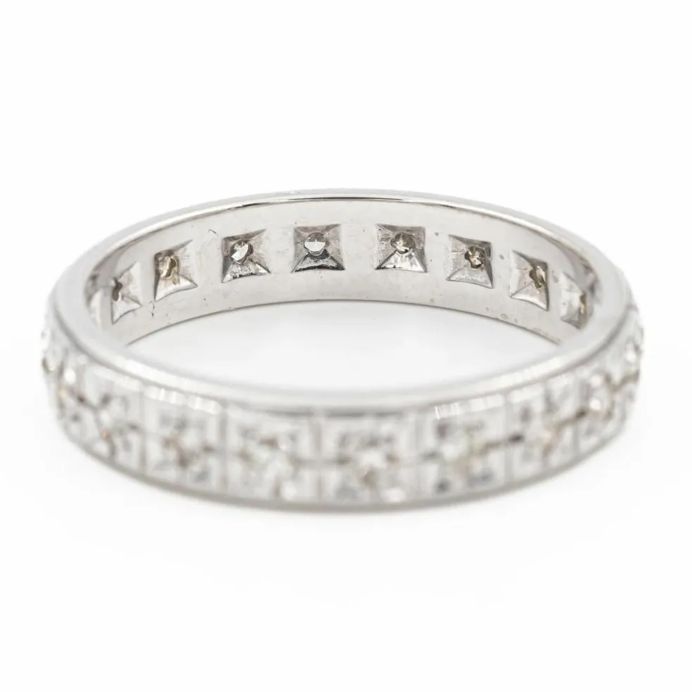 Bague Alliance Or blanc Diamant