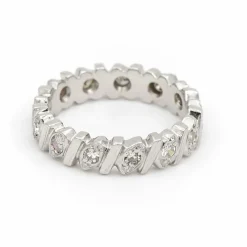 Bague Alliance Or blanc Diamant