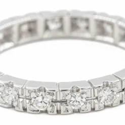 Bague Alliance Or blanc Diamant