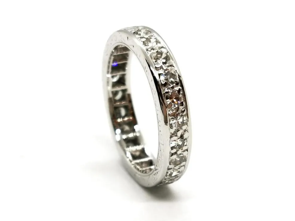 Bague Alliance Or blanc Diamant