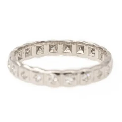 Bague Alliance Or blanc Diamant