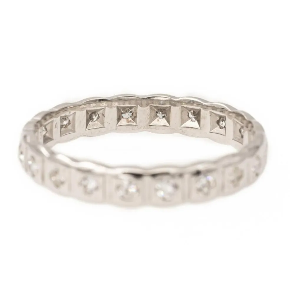 Bague Alliance Or blanc Diamant