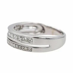 Bague Alliance Or blanc Diamant