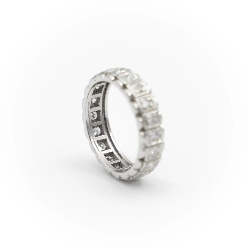 Bague Alliance Or blanc Diamant