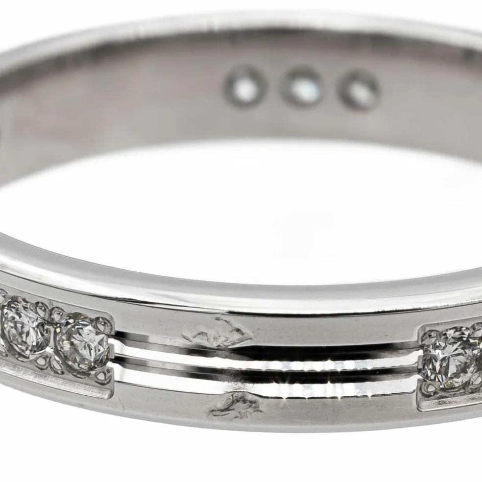 Bague Alliance Or blanc Diamant