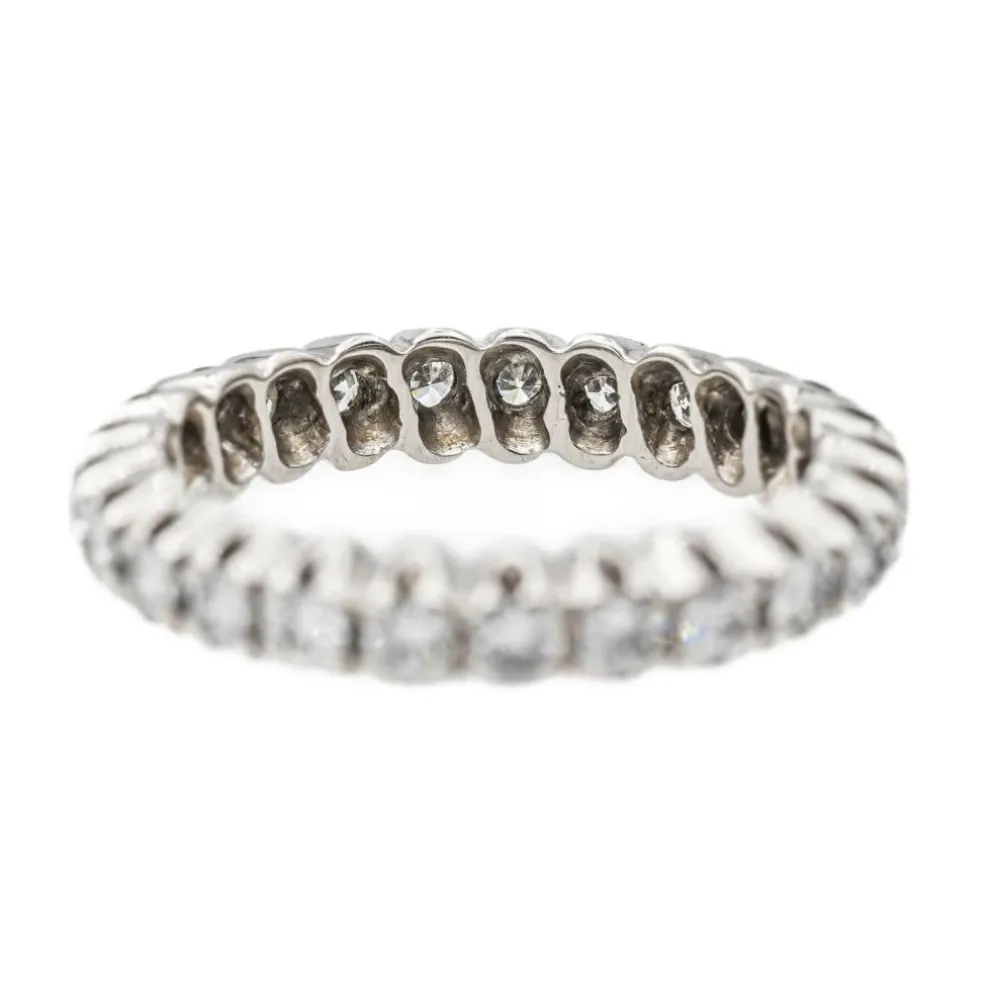 Bague Alliance Or blanc Diamant