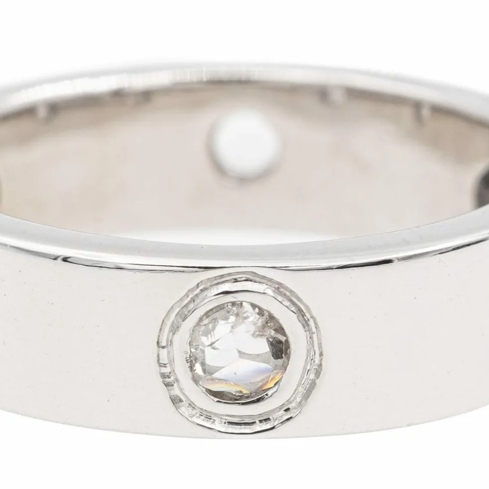 Bague Alliance Or blanc Diamant