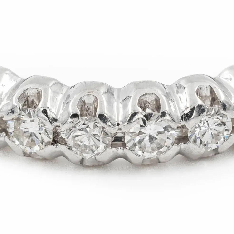 Bague Alliance Or blanc Diamant