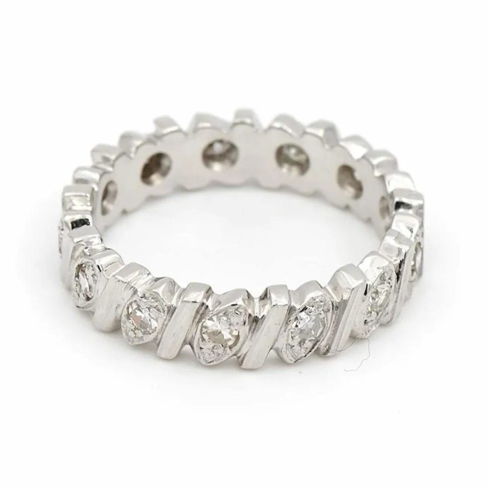 Bague Alliance Or blanc Diamant