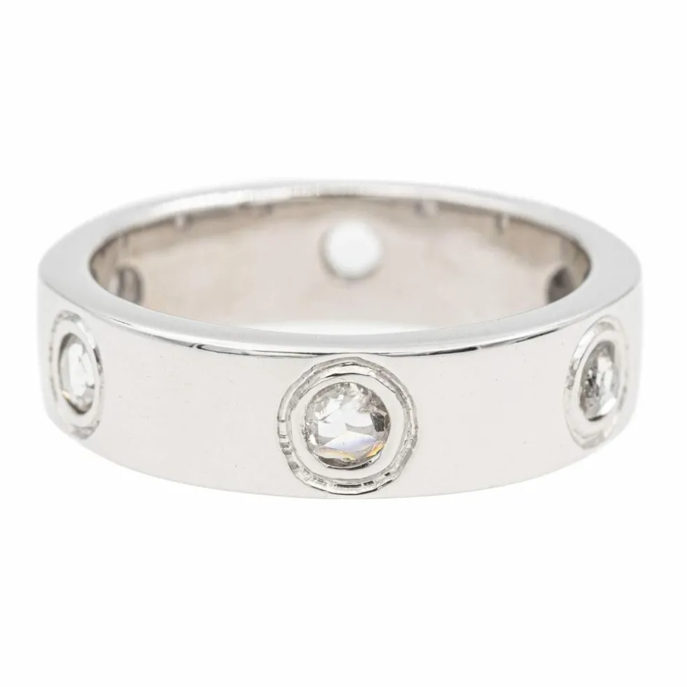 Bague Alliance Or blanc Diamant