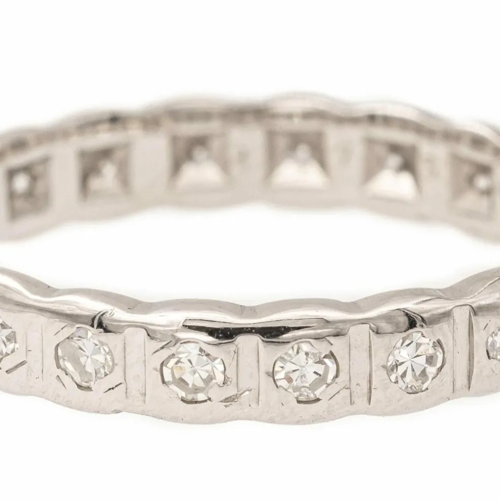 Bague Alliance Or blanc Diamant