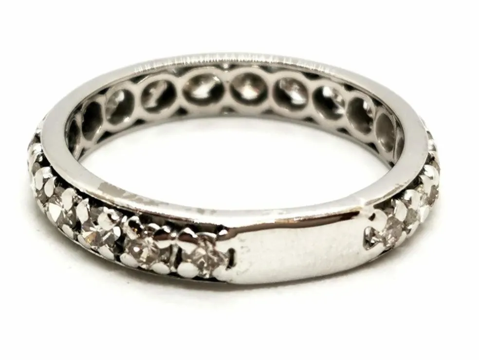 Bague Alliance Or blanc Diamant