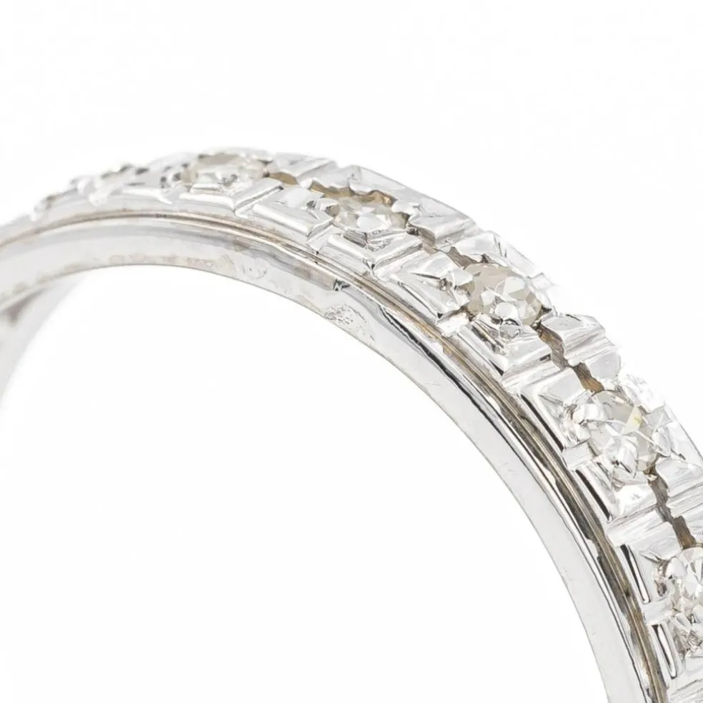 Bague Alliance Or blanc Diamant