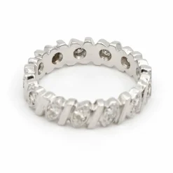 Bague Alliance Or blanc Diamant
