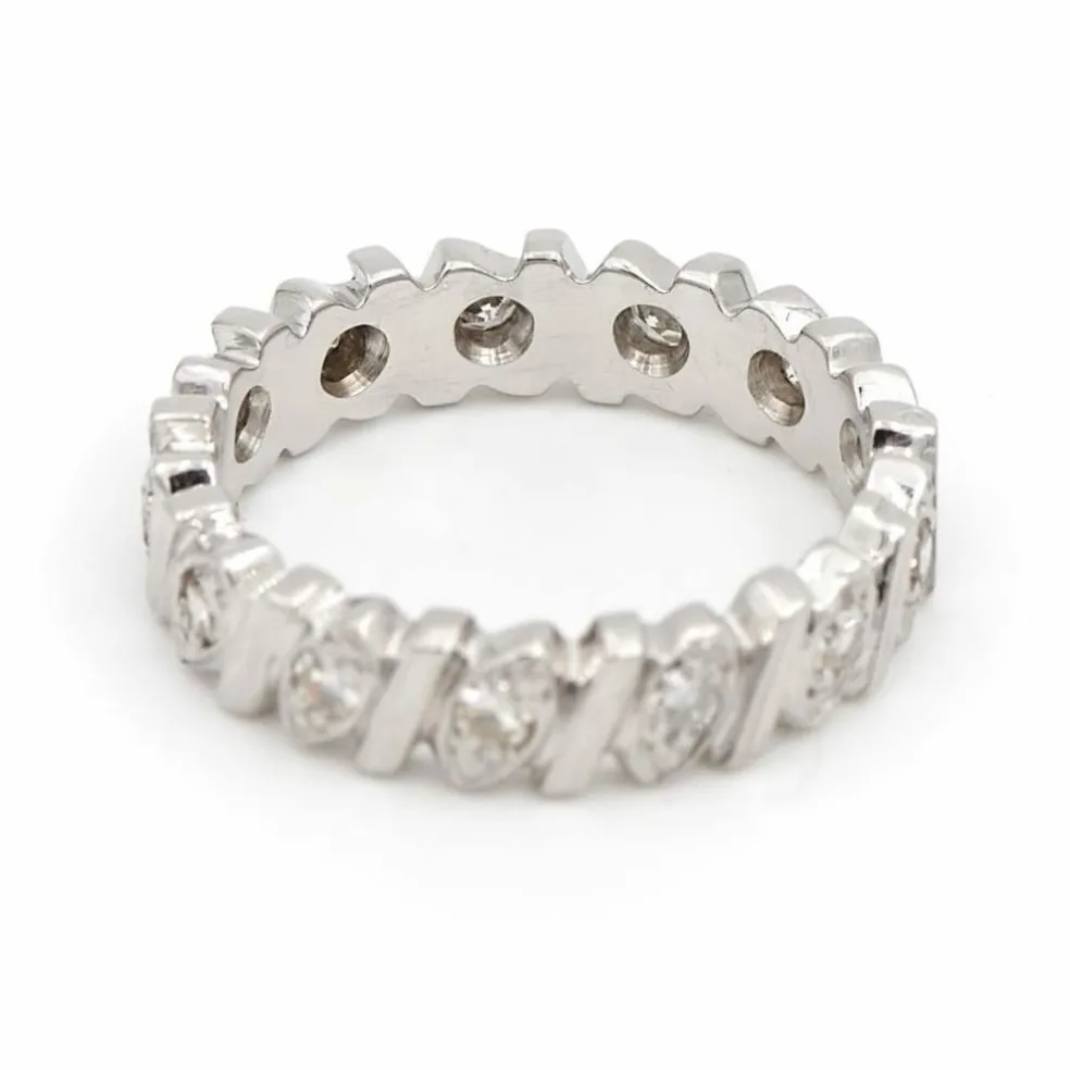 Bague Alliance Or blanc Diamant